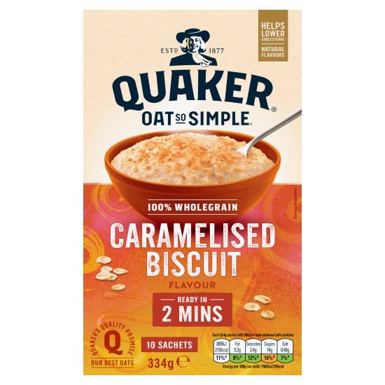 Quaker Oat So Simple Caramelised Biscuit Porridge Sachets (10 ct)