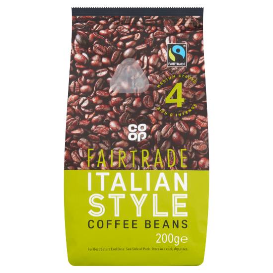 Co-Op Fairtrade Italian Style Coffee Beans 200g