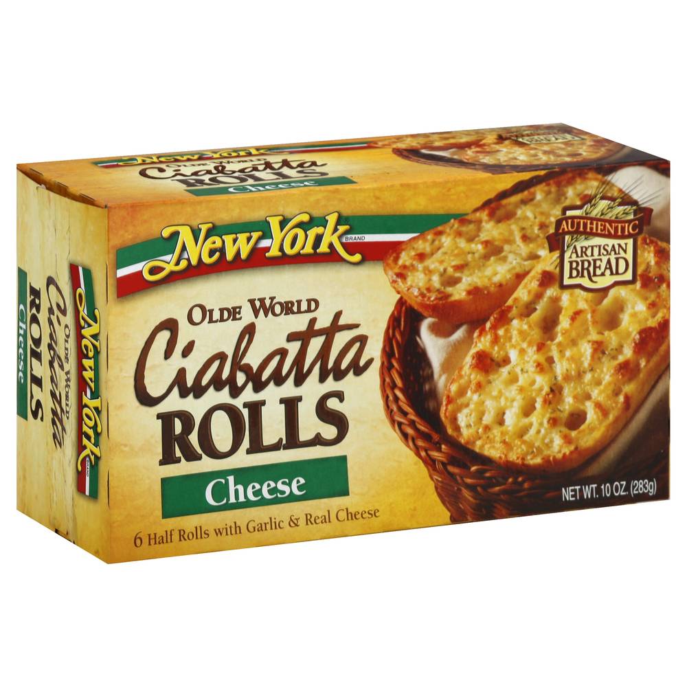 New York Bakery Olde World Cheese Ciabatta Rolls