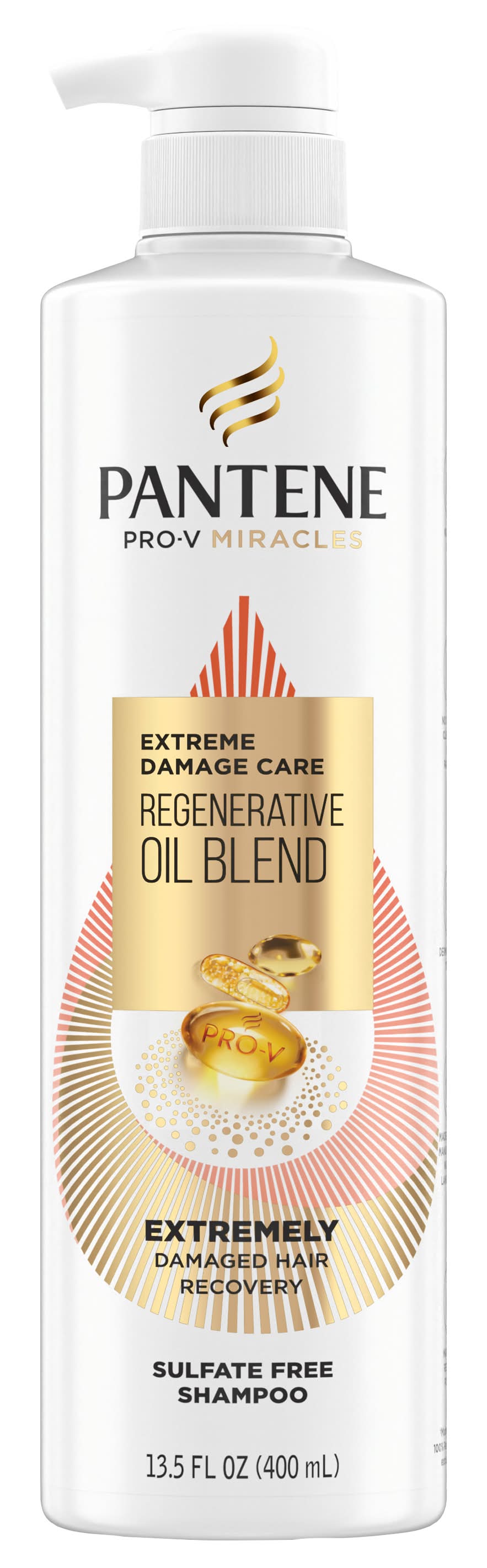 Pantene Pro-V Miracles Extreme Damage Care Regenerative Oil Blend Sulfate Free Shampoo (13.5 fl oz)