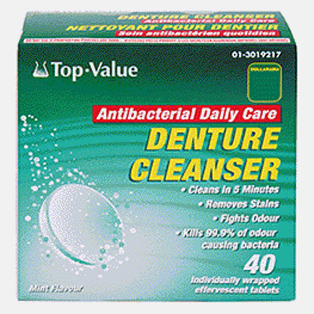 Top-Value Antibacterial Daily Care Denture Cleanser Tablets (40 ct)