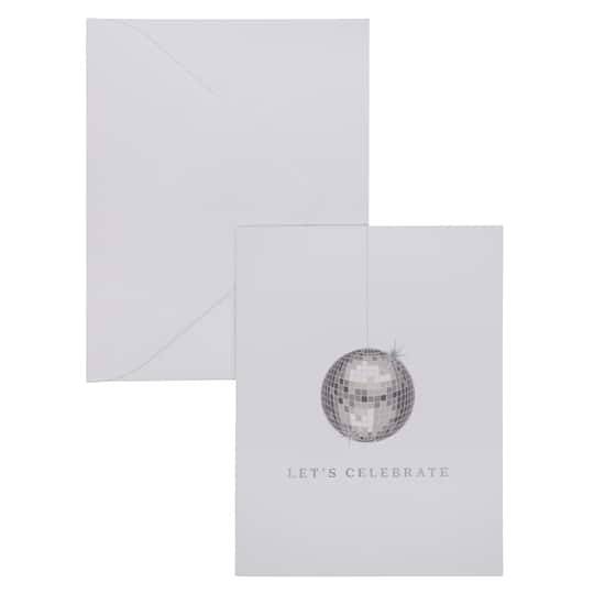 Let'S Celebrate Disco Ball Blank Greeting Card Set By Celebrate It