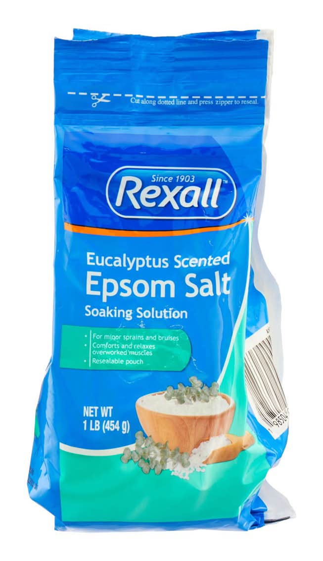 Rexall Epsom Salt Soaking Solution Eucalyptus Scented 1 Lb