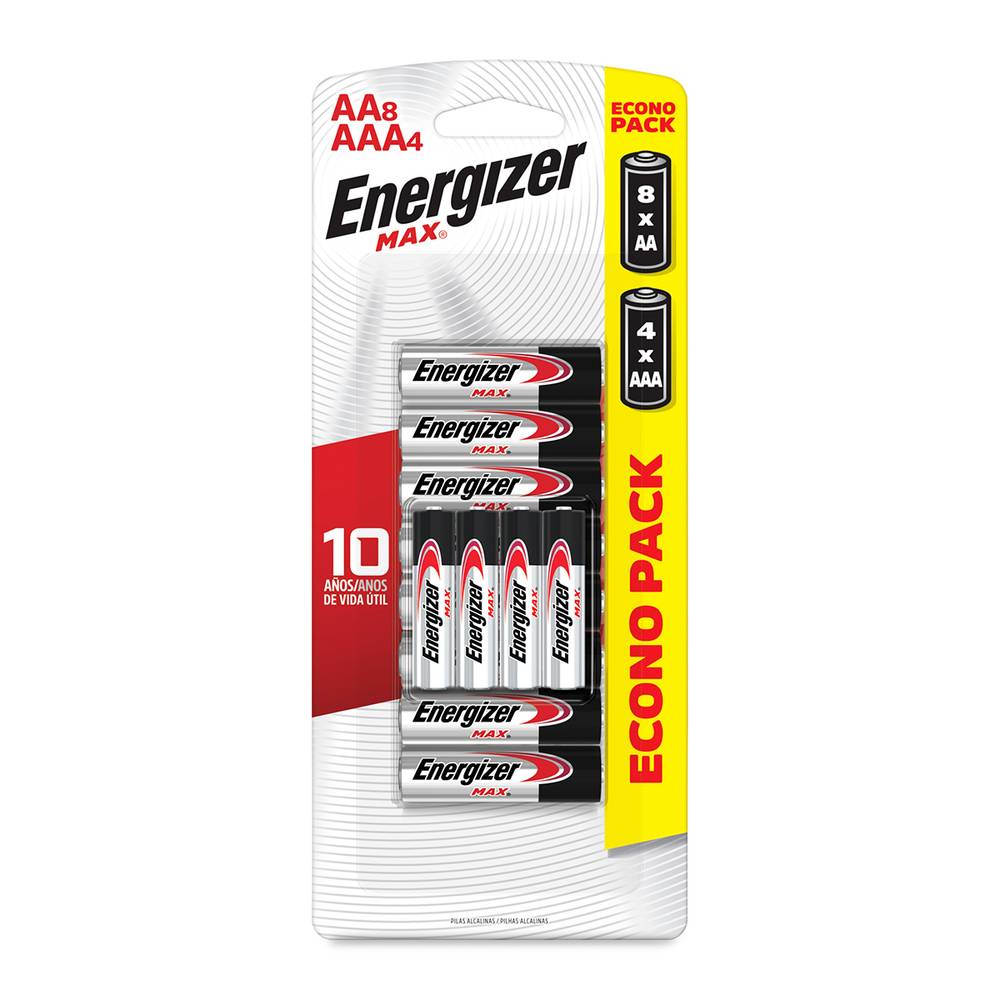 PILA ENERGIZER AA8 Y AAA4 12PK