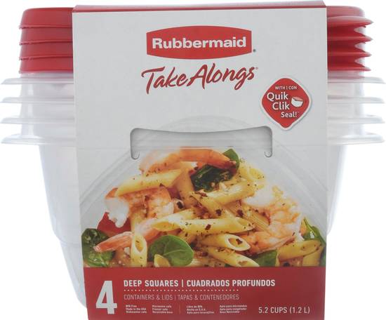 Rubbermaid Deep Squares Containers & Lids (4 ct)