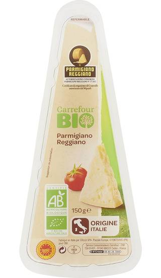 Parmigiano Reggiano Bio AOP CARREFOUR BIO - la barquette de 150g