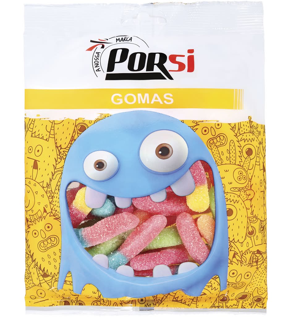PorSi - Gomas minhocas ácidas, 300 g