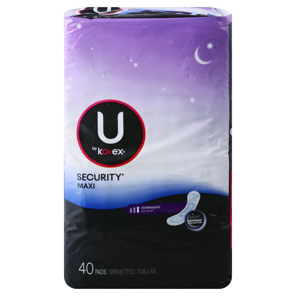 U by Kotex U Security Maxi Overnight Pads (40 x 0.04 oz)