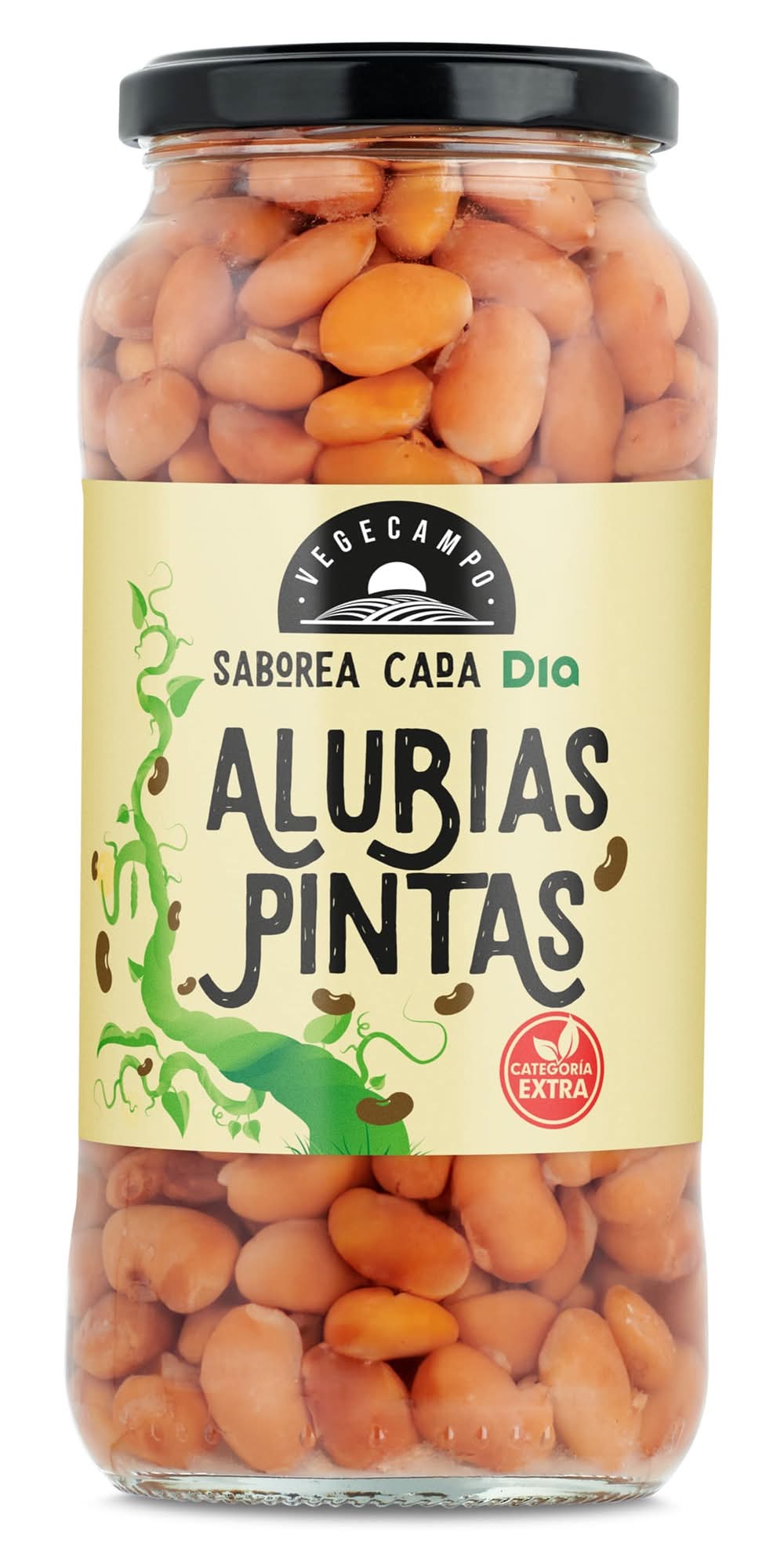 Alubias Pintas Cocidas Vegecampo De Dia Frasco 400 G