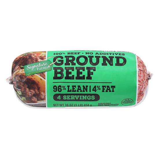 Signature Farms 96% Lean 4% Fat Ground Beef (16 oz)