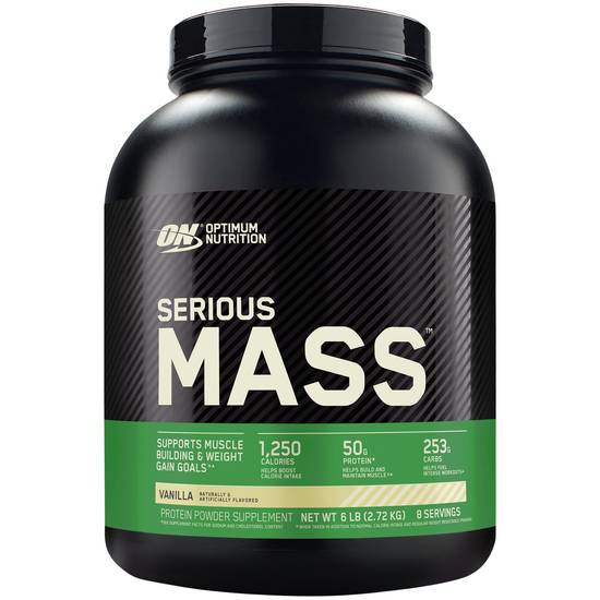 Optimum Nutrition Serious Mass Protein Power Supplement (6 lb) (vanilla)
