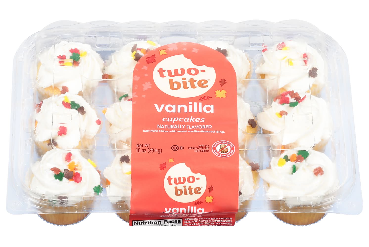 Two-Bite Meijer Harvest Gold Mini Cupcakes, Vanilla (10 oz, 12 ct)