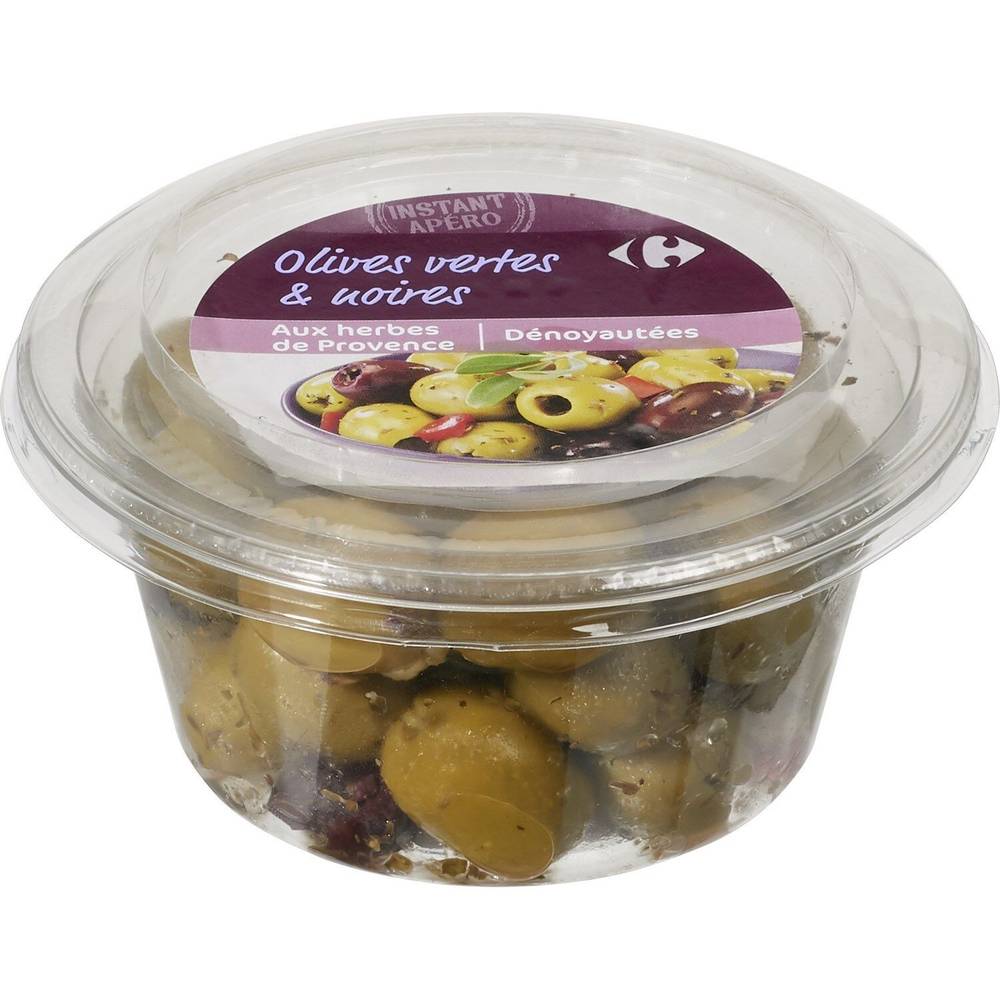 Carrefour Extra - Olives vertes & noires dénoyautées