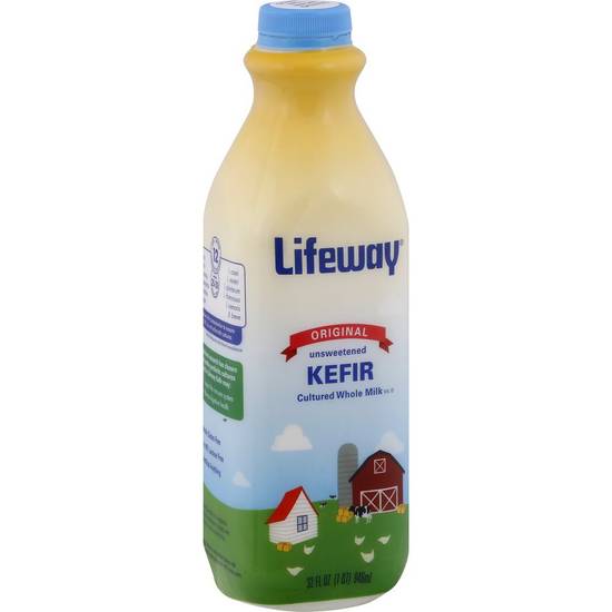 Lifeway Original Unsweetened Kefir Cultured Whole Milk (32 fl oz)