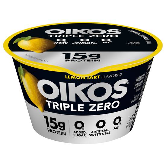 Oikos Triple Zero Blended Greek Lemon Tart Yogurt