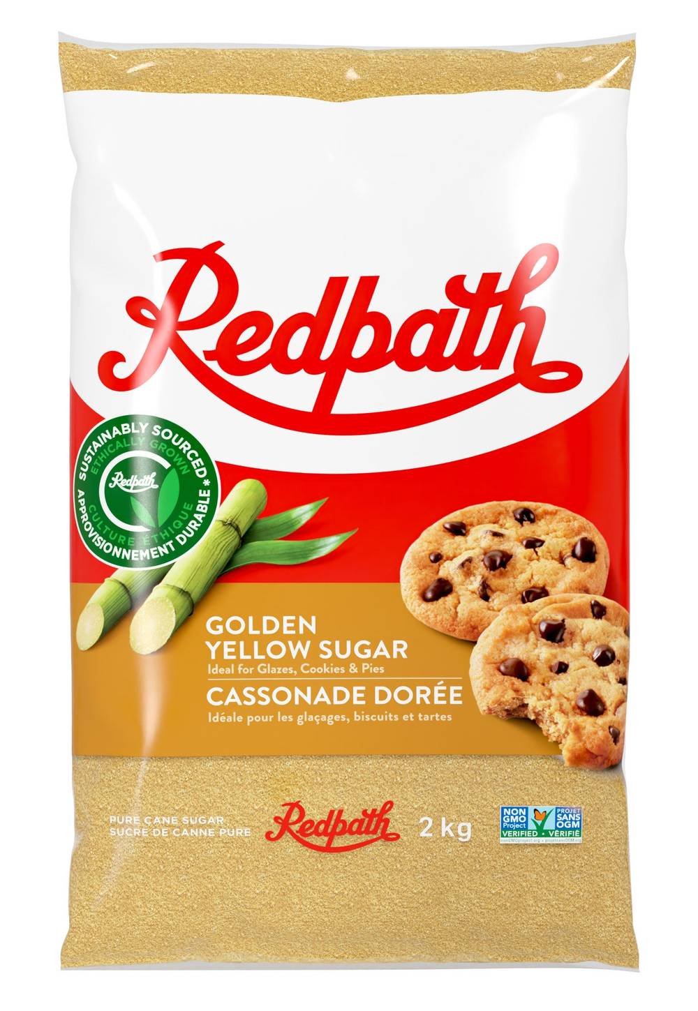 Cassonade Dorée Redpath, 2 Kg / Redpath Golden Yellow Sugar, 2 Kg