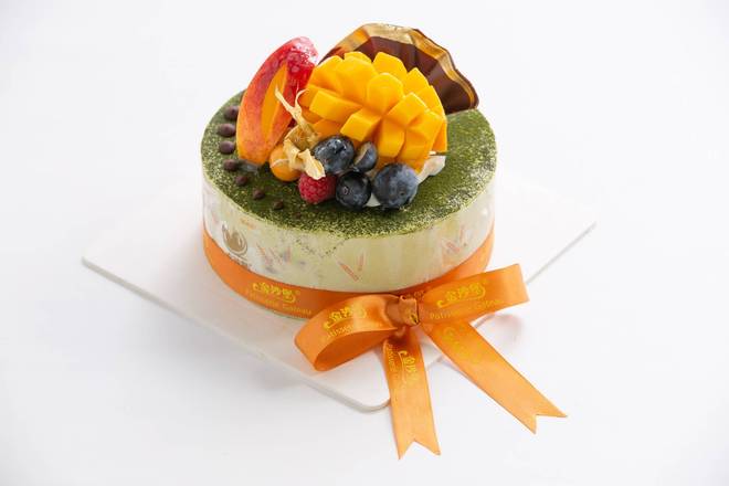 Green Tea Red Bean Mousse (绿茶红豆慕斯)