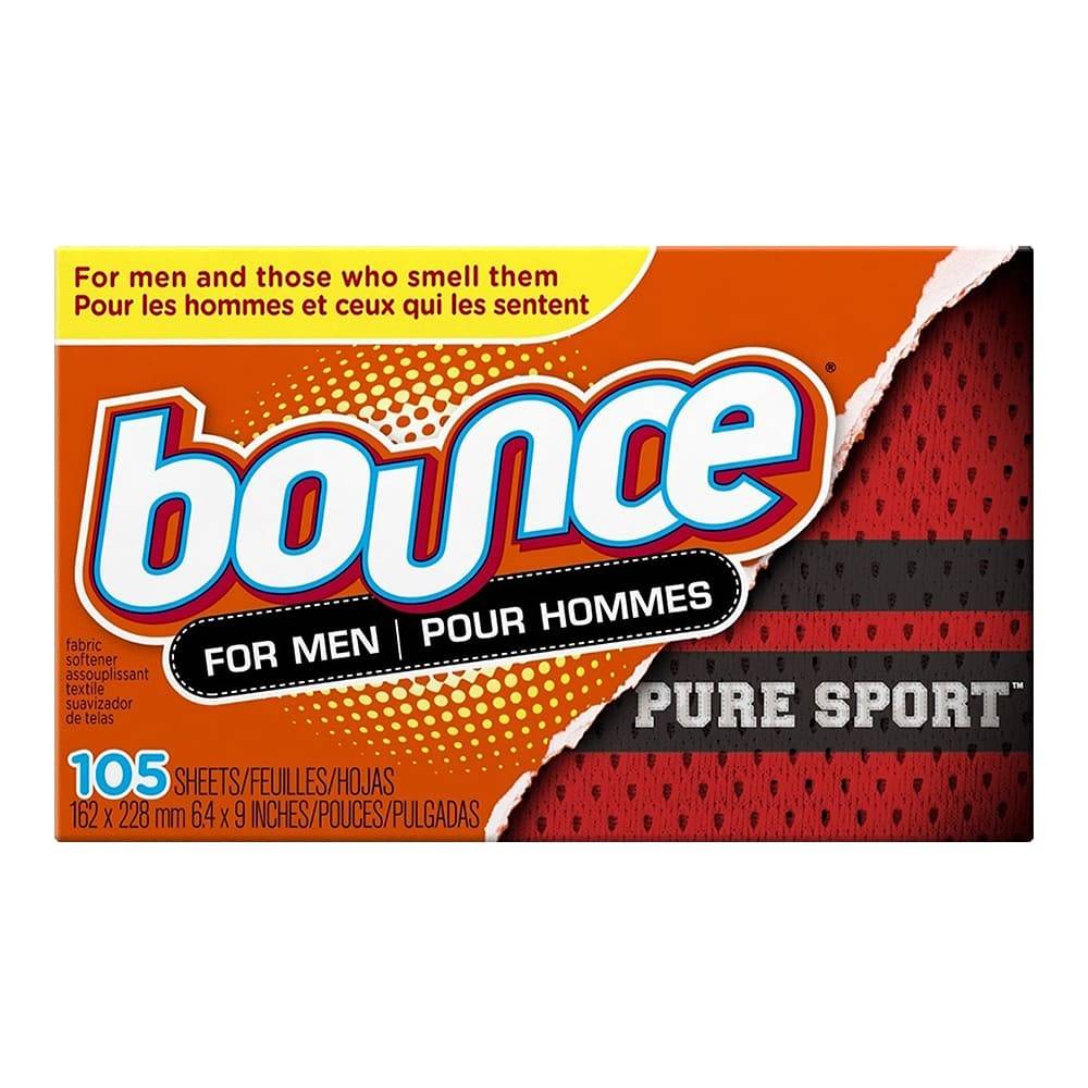 Bounce toallitas antiestática secadora sport (paquete 105 piezas)