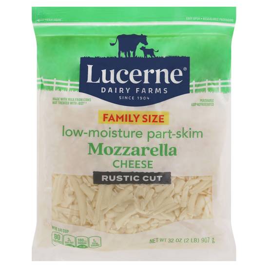 Lucerne Part Skim Rustic Cut Shredded Mozzarella Cheese