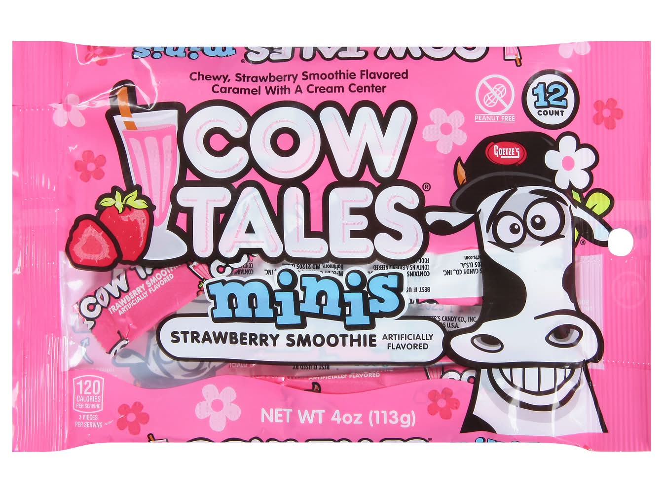Goetze's Cow Tales Smoothie Candy Minis, Strawberry (4 oz)