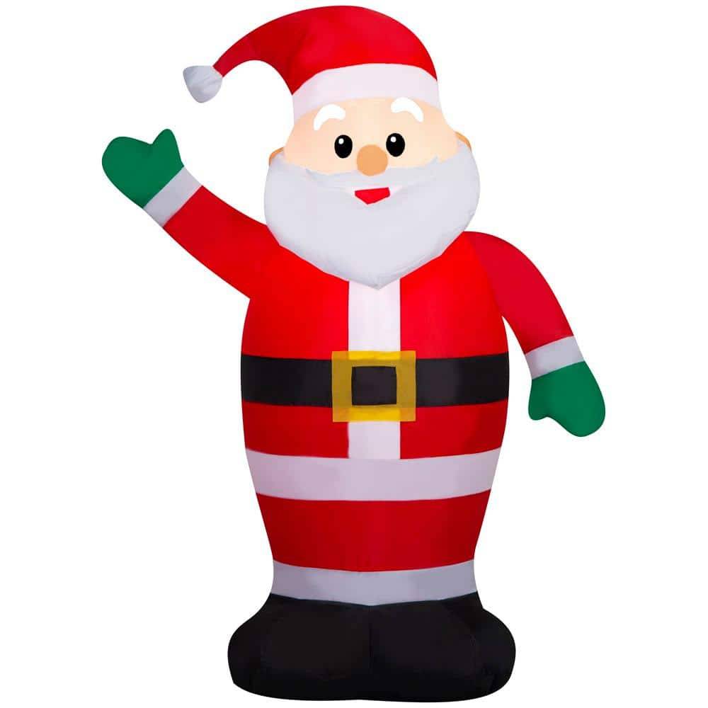 Home Accents Holiday Led Santa Christmas Airblown Inflatable