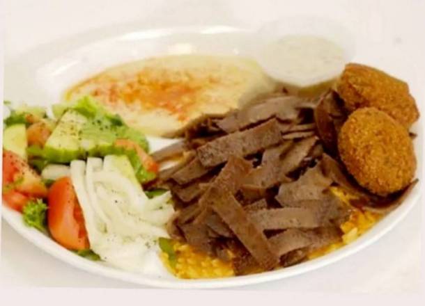 Mixed Beef and Falafel Plate