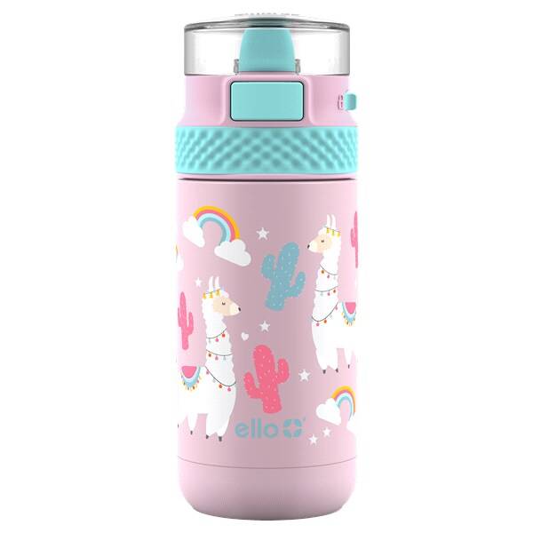 Ello Ride Stainless Steel Kids' Water Bottle Llamas