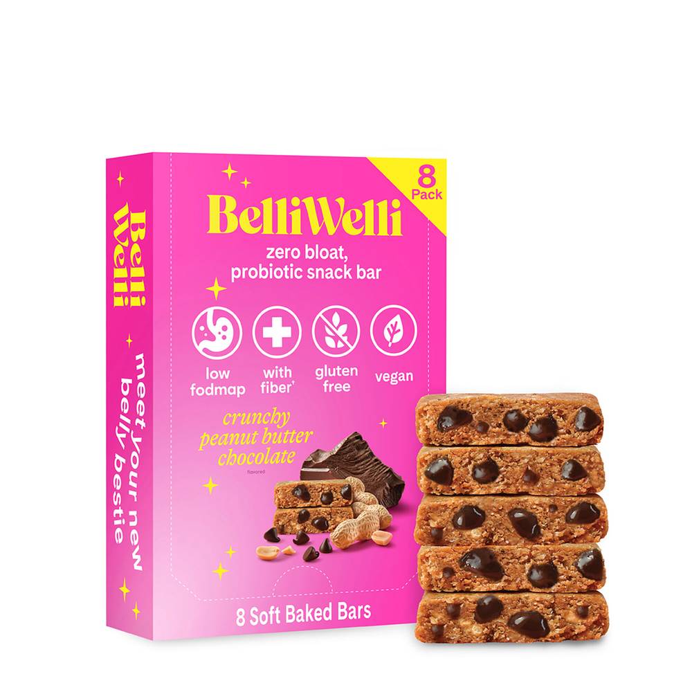 Belliwelli Probiotic Snack Bar (crunchy peanut butter chocolate) (8 ct)