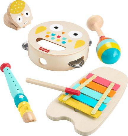 Fisher-Price Wooden Musical Instruments Set, Assorted (6 ct)