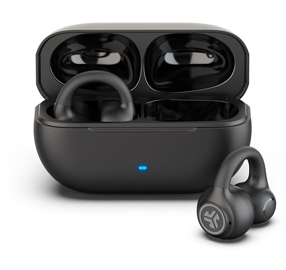 JLab Flex Open Earbuds, Black