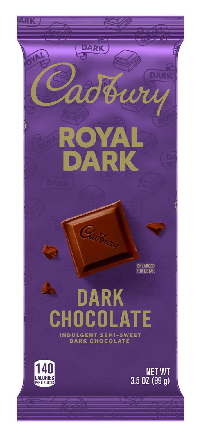 Cadbury Royal Dark Candy Bar, Dark Chocolate (3.5 oz)