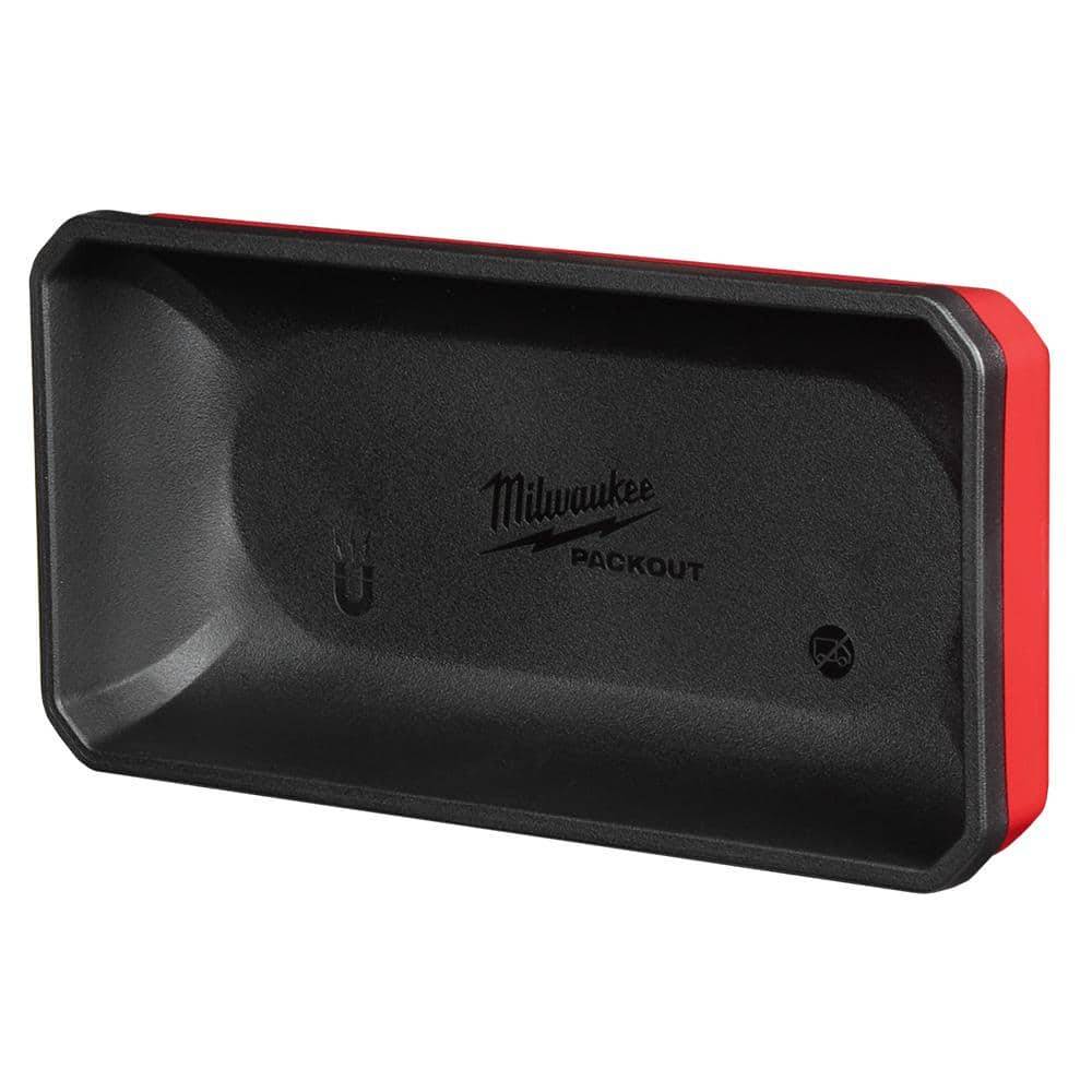 Milwaukee Packout Magnetic Bin Tool Holder, Large, Black-Red