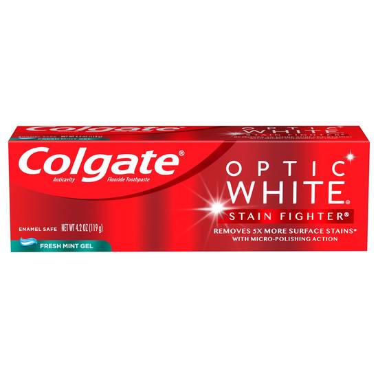 Colgate Optic White Stain Fighter Fresh Mint Gel Toothpaste
