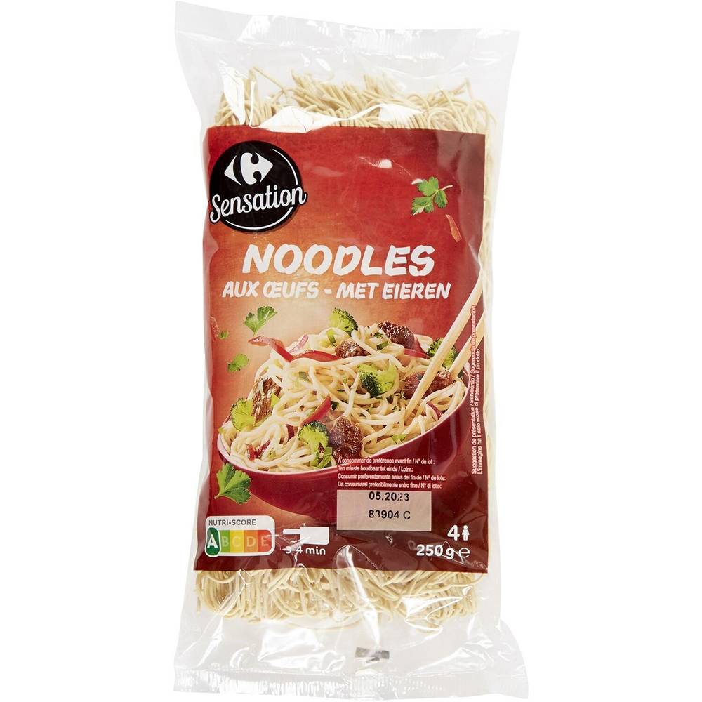 Nouilles chinoises CARREFOUR SENSATION - le paquet de 250g