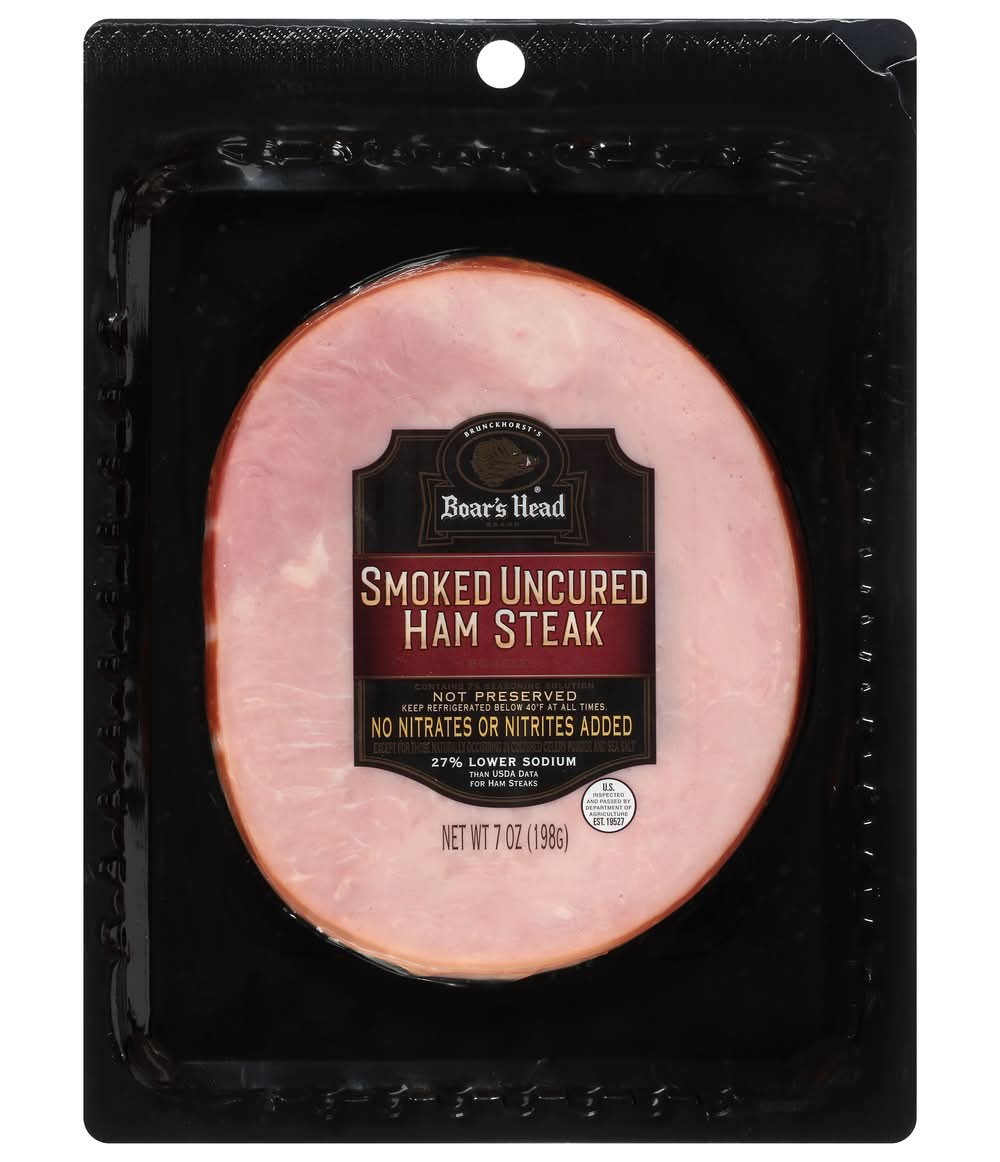Boar's Head Boneless Smoked Uncured Ham Steaks (7 oz)