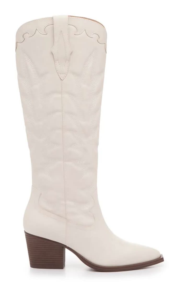 Crown Vintage Sury Cowboy Boot (Off White Medium Width, Standard