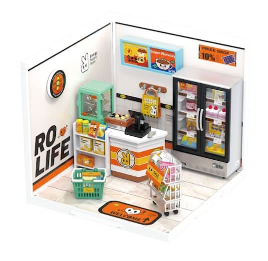 Robotime Super Creator Energy Supply Store Diy Miniature Kit Dw002 For Age 8+ (102 ct)