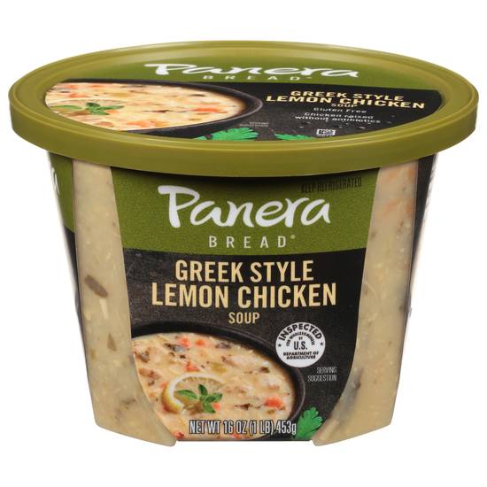 Panera Bread Greek Style Lemon Chicken Soup (16 oz)