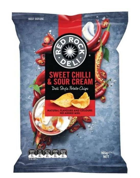 Red Rock Deli Sweet Chilli And Sour Cream 165g