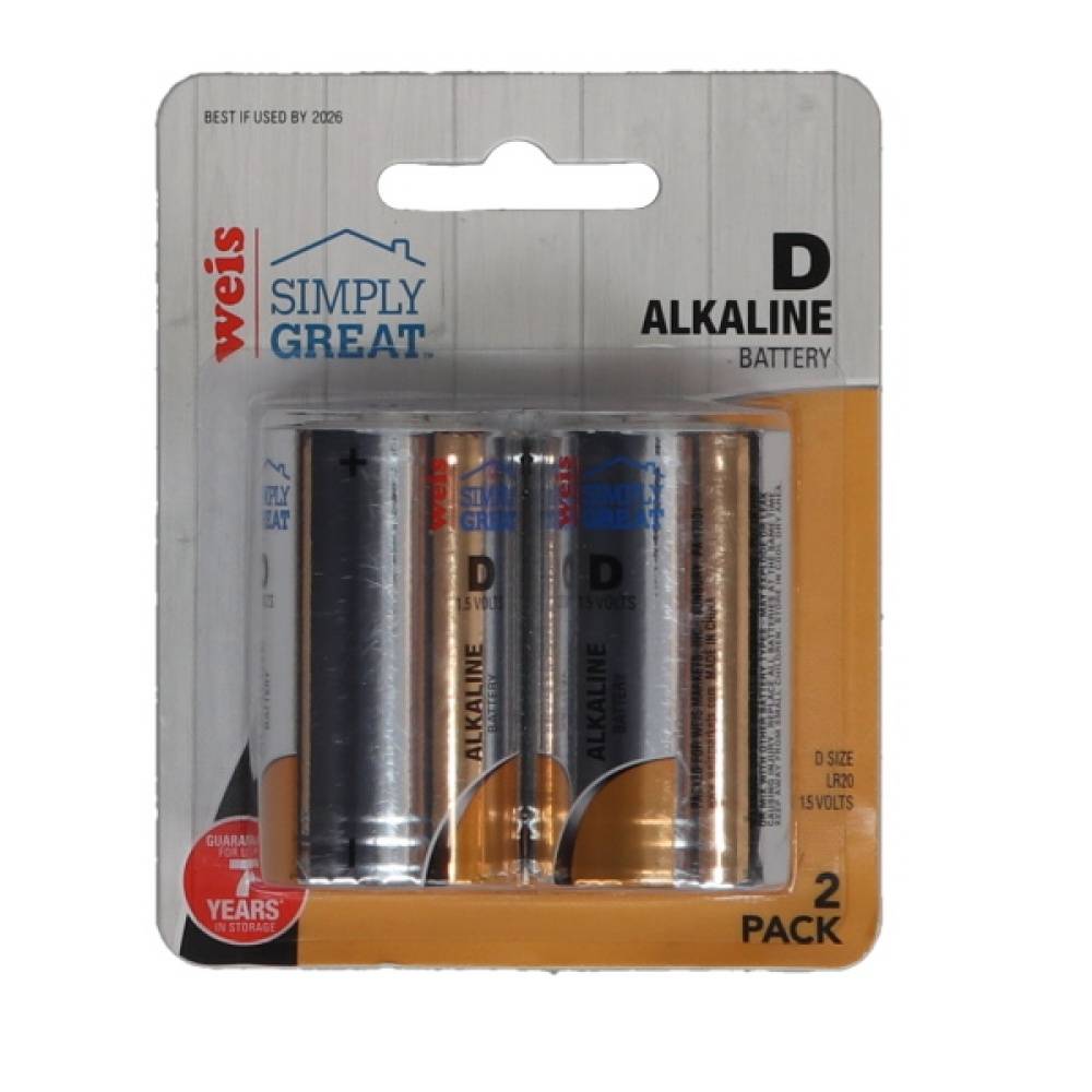 Weis Simply Great Alkaline D Batteries