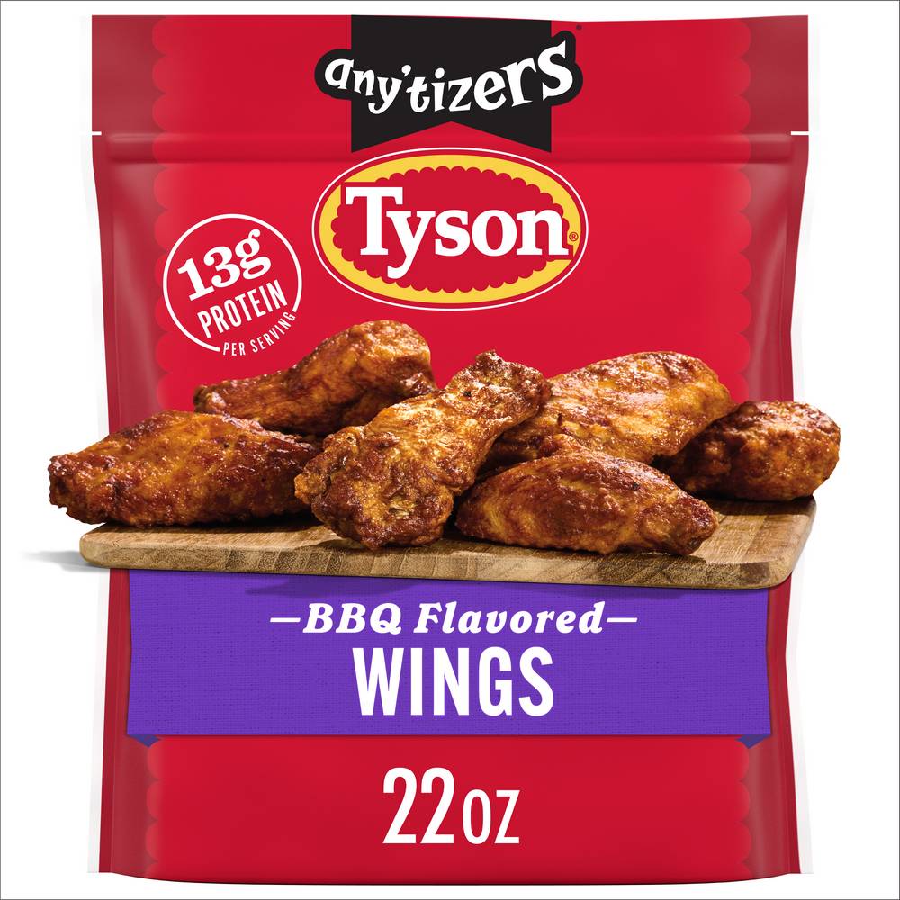 Tyson Any'tizers Honey Seasoned Wings, Bbq (22 oz)