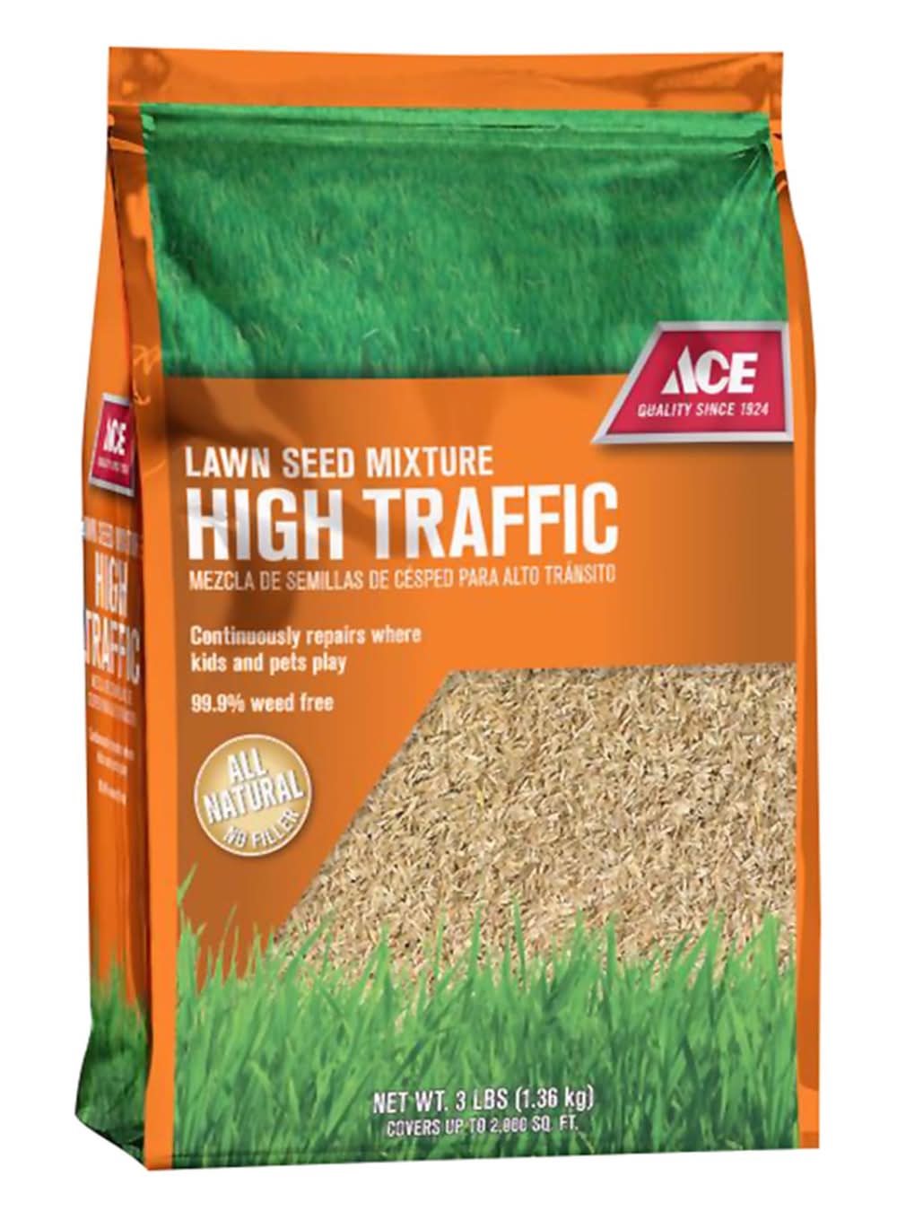 ACE High Traffic Mixed Sun Or Shade Grass Seed 3 Lb