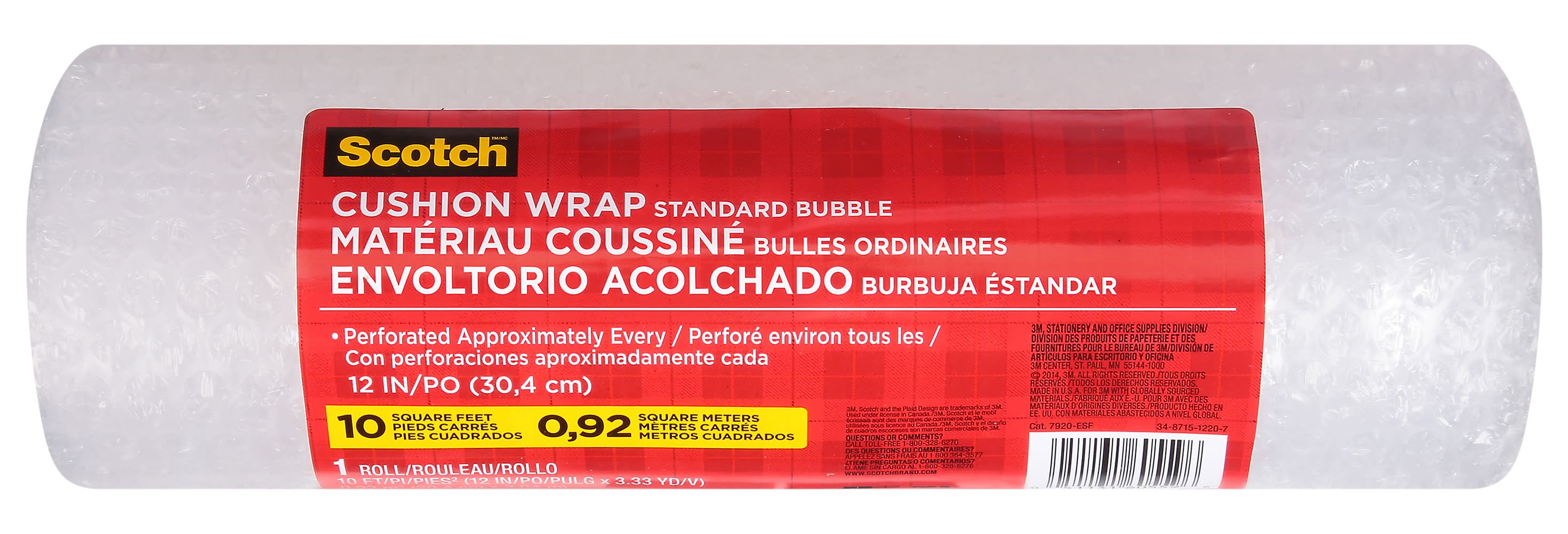 Scotch Cushion Wrap Standard Bubble (1.6 oz)