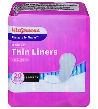 Walgreens Thin Liners Unscented, Regular