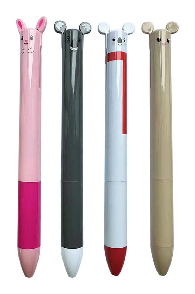 Novelty Pen With Animal Ears 4 Ct