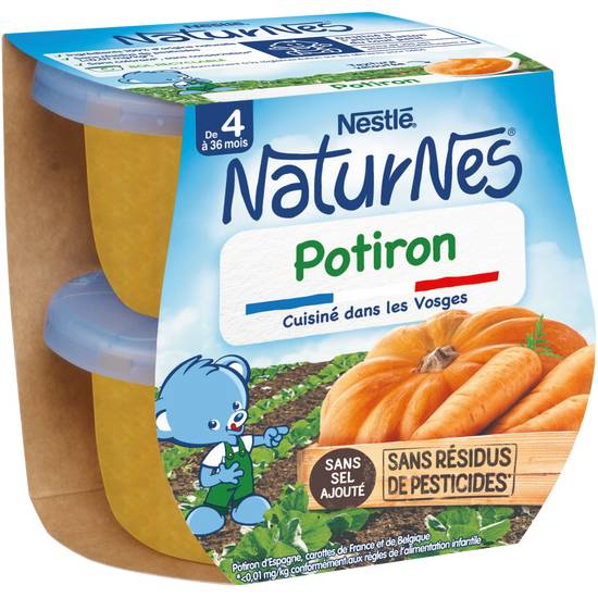 Nestlé - Naturnes petits pots bébé potiron (4 - 36m)