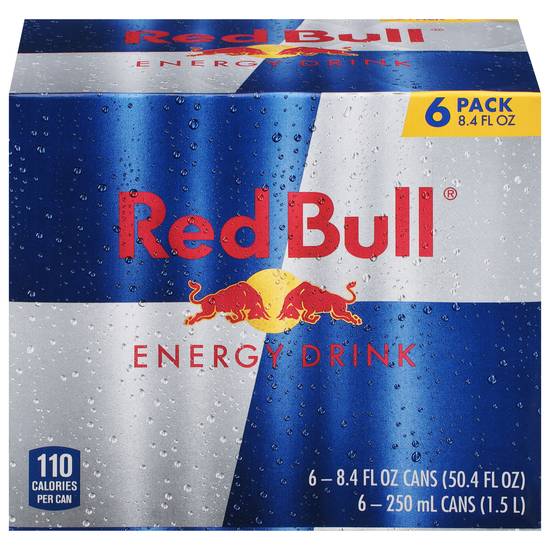 Red Bull Energy Drink (6 pack, 8.4 fl oz)