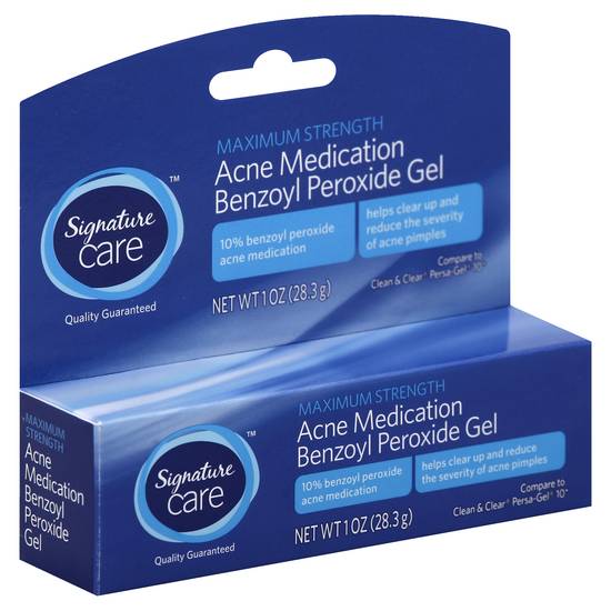 Signature Care Acne Medication Benzoyl Peroxide Gel