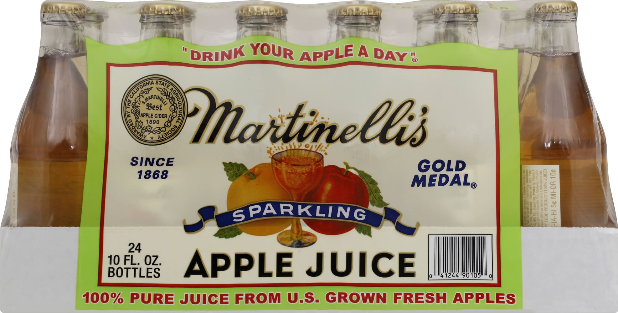 Martinelli's Sparkling Juice, Apple (24 x 10 fl oz)
