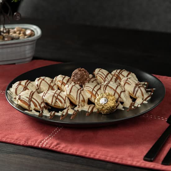 Coconut Ferrero Rocher Chocolate Mini Pancakes